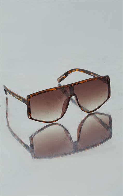 plt brown tort chunky top squareframe sunglasses prettylittlething ksa