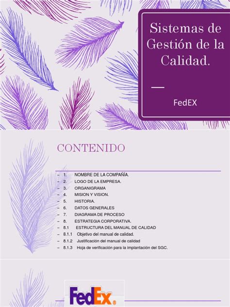 Sistemas De Gestión De La Calidad Pdf Fed Ex Calidad Comercial