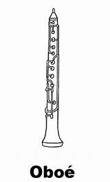 Oboe Coloring Template Musikunterricht sketch template