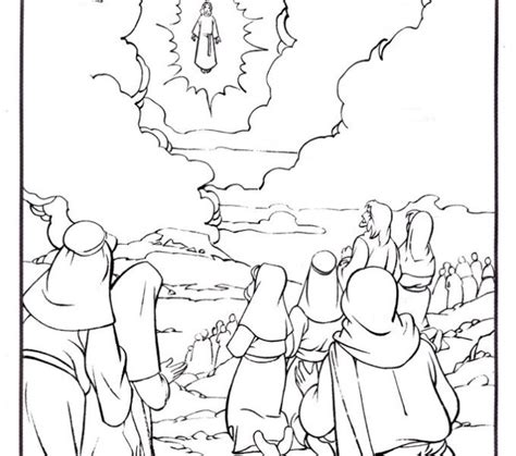 Jesus Ascension Coloring Page At Free Printable