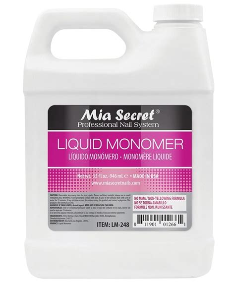 Mia Secret Liquid Monomer 1oz 2oz 4oz 8oz 16 Oz 32 Oz Choose