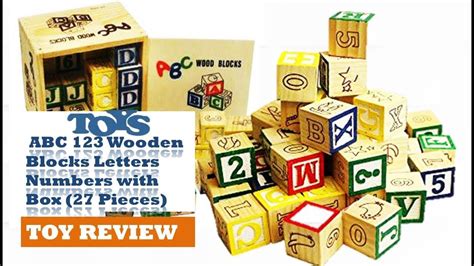 Toy Review Abc 123 Wooden Blocks Letters Numbers With Box Storage