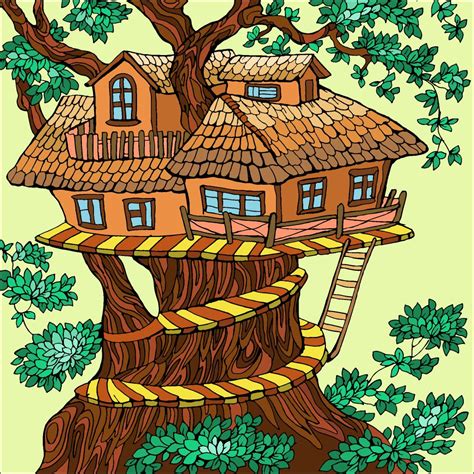 Treehouse tv is a canadian english language specialty channel for preschoolers that was launched in 1997. The Majestic Treehouse! | Coloring pages, Happy colors ...