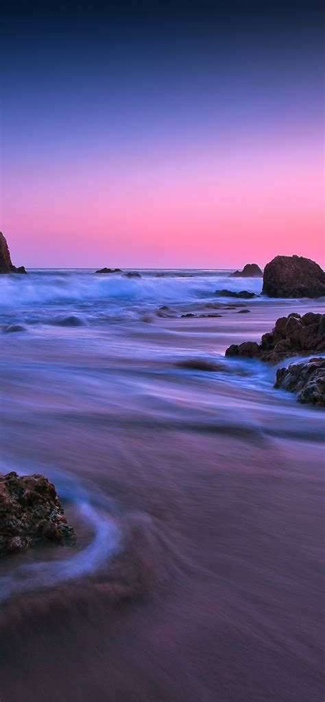 1242x2688 Earth Ocean Rock Sunset Long Exposure 5k Iphone Xs Max Hd 4k