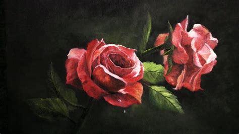 Paint With Kevin Hill Red Roses Youtube