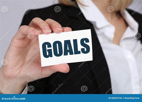 Goal Goals To Success Aspirations And Growth Business Concept Stock