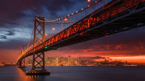 Golden Gate Bridge Wallpaper 4K Night City San Francisco