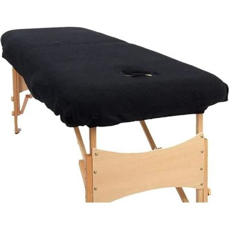 mfb ® drap housse de protection pour table de massage noir classique avec trou visage