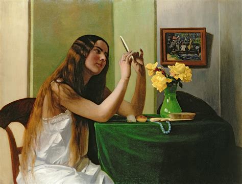 At The Dressing Table Painting By Felix Edouard Vallotton