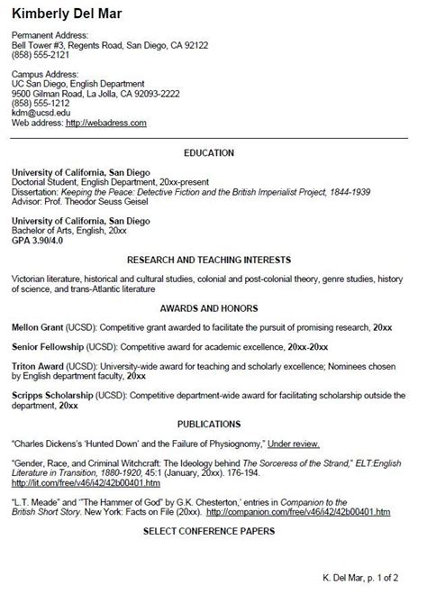 Using public relations assistant instead of the official job title of student assistant. English CV Sample | Writing Your Curriculum Vitae | resume | Pinterest | English, San diego and ...