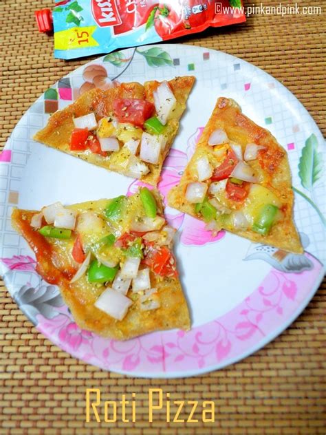 Roti Pizza Recipe - Indian Snacks for kids | Pink and Pink