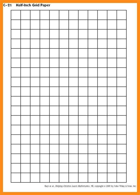 Free Printable 1 Inch Graph Paper