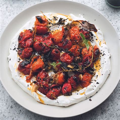 Ottolenghi S Hot Charred Cherry Tomatoes With Cold Yoghurt