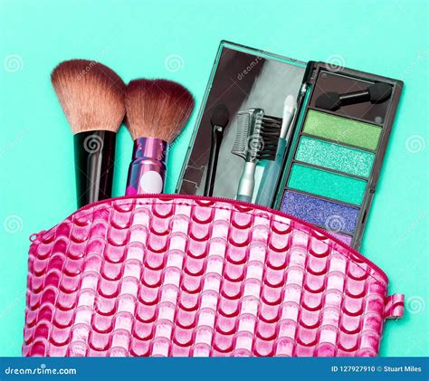 Cosmetic Makeup Kit Represents Beauty Product And Accessories Stock