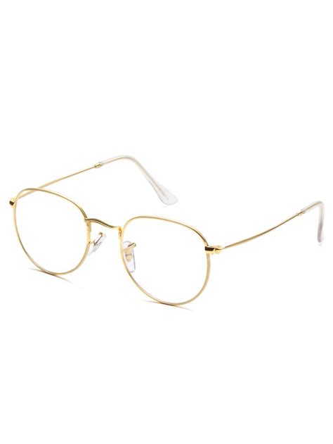 Gold Frame Clear Lens Glasses Glasses Makemechic Gold Frame