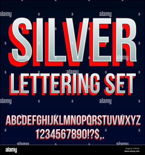 Red Silver Font Stock Vector Image And Art Alamy