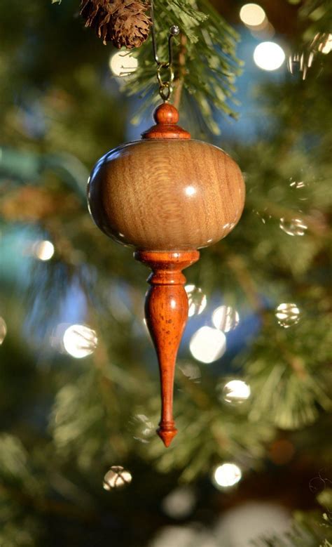 A Wood Turned Christmas Wooden Ornament Woodturninglathediy Wood