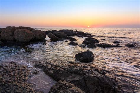 Sunrise Over The Sea Coast Stock Photo Image Of Rock 150724182