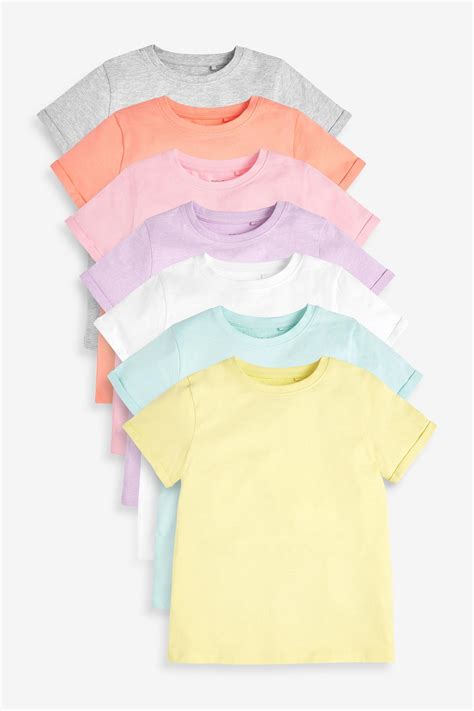Buy 7 Pack Pastel Plain T Shirts 3 16yrs From The Next Uk Online Shop