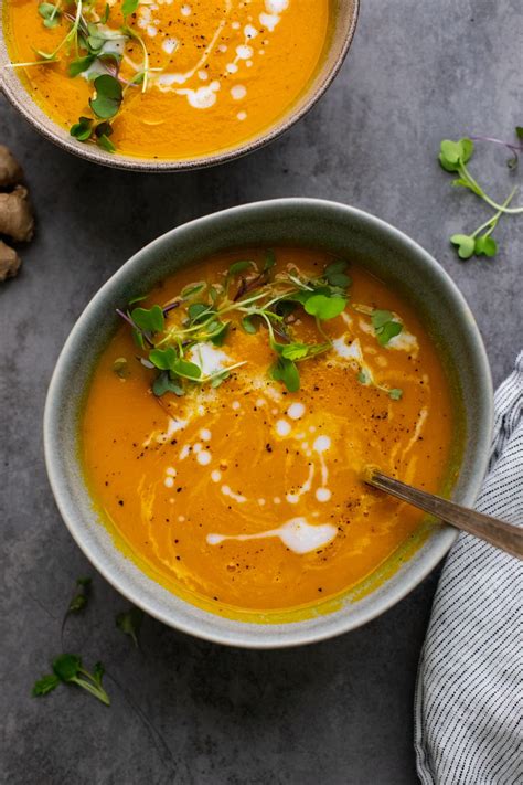 Creamy Carrot Ginger Soup Vegan A Simple Palate