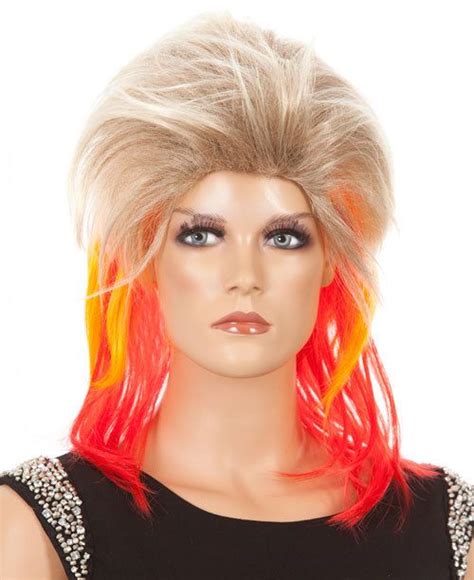 80s Glam Pop Star Costume Wig The High Quality Fibre Is So Amazingly
