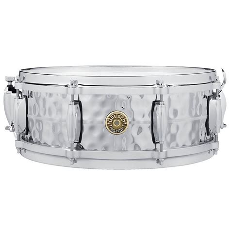 Gretsch Drums G 4000 G 4160 Hb Hammered Chrome Over Brass Snare Drum