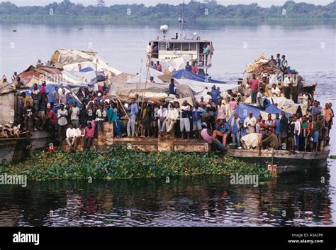 Barge Congo River Stock Photo Alamy