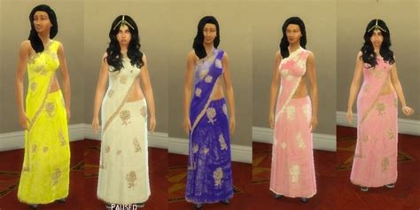 Indian Sarees By Leniad At Mod The Sims Sims 4 Updates