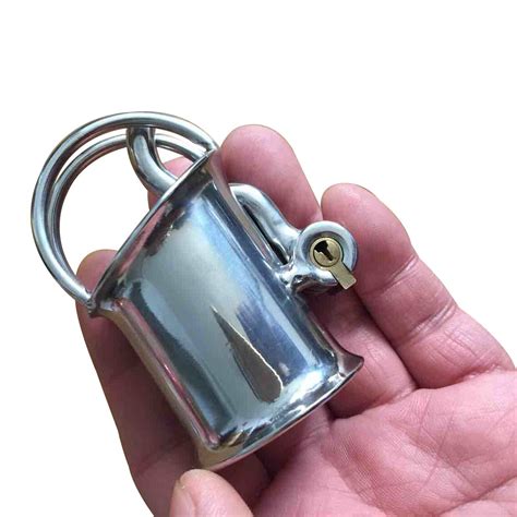 Stainless Steel Pa Puncture Chastity Device Cock Cage Penis Lock