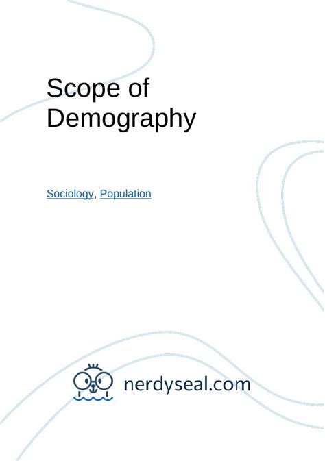 Scope Of Demography 2465 Words Nerdyseal