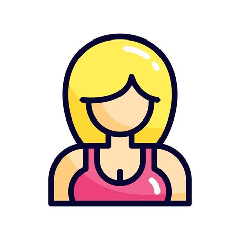 Girl Filled Line Style Icon Vector Illustration For Graphic Design