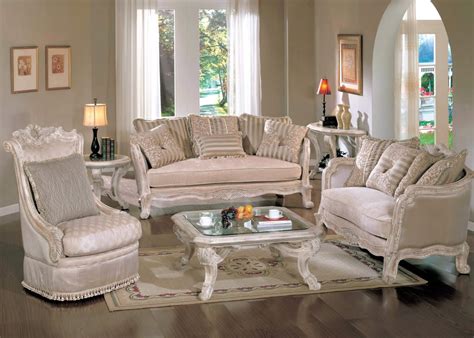 Michael Amini Lavelle Blanc Traditional Luxury Living Room