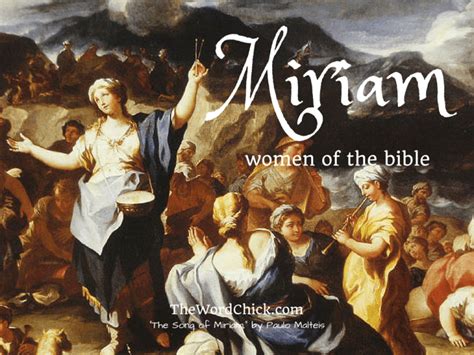 Women Of The Bible Miriam The Word Chick