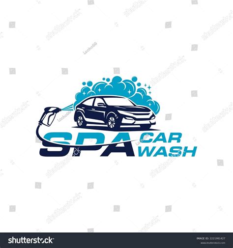 Spa Car Wash Logo Design Vector Stock Vector Royalty Free 2221981427