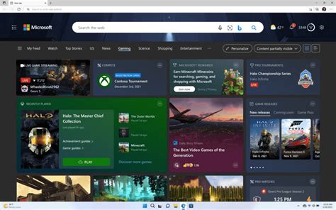 Microsoft Edge Gets A Gaming Homepage In Windows 11 Research Snipers