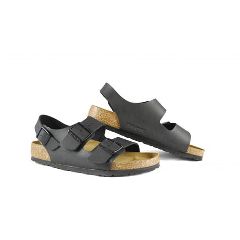 Birkenstock Milano Sandals With Back Strap In Black Rubyshoesday