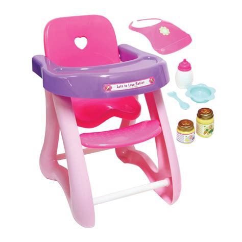 Jc Toys For Keeps Playtime Baby Doll High Chair And Play Accessories