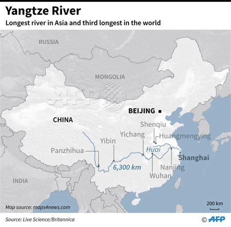 Afp News Agency On Twitter Afp Map Of Yangtze River The Longest
