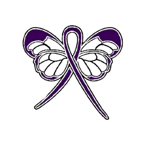 Alzheimers Purple Ribbon Butterfly Lapel Pin Awareness Month November New