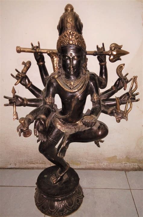 Masterpiece Dancing Shiva Statue God Lord Hindu Hands With Trishula