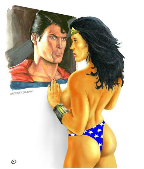 Wonder What Hes Doing Tonight Superman And Wonder Woman Fan Art