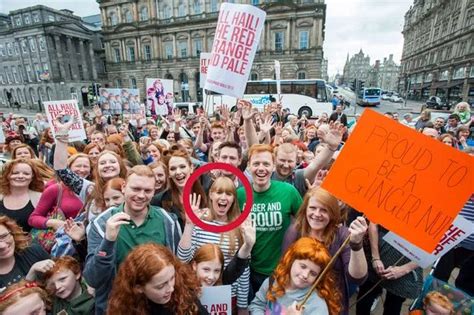 ginger pride on the march in edinburgh with the fiery redheads celebrating their hair colour