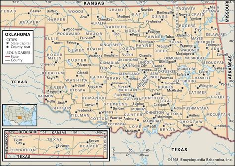 State And County Maps Of Oklahoma Road Map Of Texas And Oklahoma