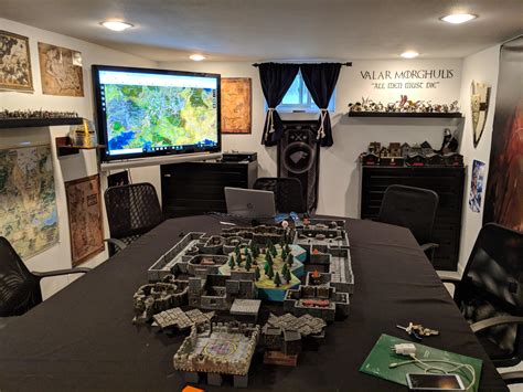[oc] our new gaming room for our dandd game it has been in the works for the last few months we
