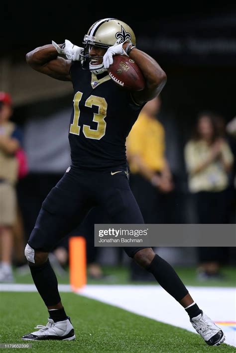 Michael Thomas Of The New Orleans Saints Celebrates A Touchdown