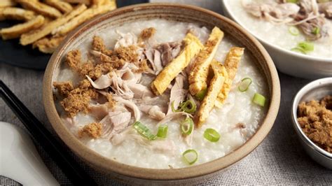 Chicken Congee In Slow Cooker Chinese Breakfast Halfway Foods