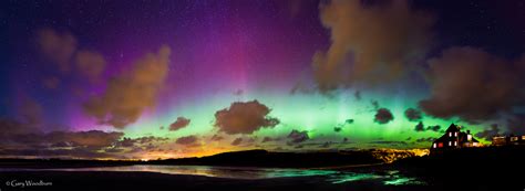 Wallpaper Sky Night Canon Stars Lights Northumberland Aurora