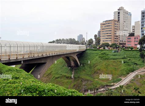 Bridge Miraflores Lima Peru South America Stock Photo Alamy