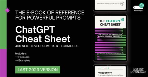 Chatgpt Cheat Sheet Best Prompts For To Supercharge Your