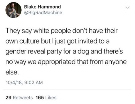 They Say White People Dont Have Their Own Culture Tumblr Funny
